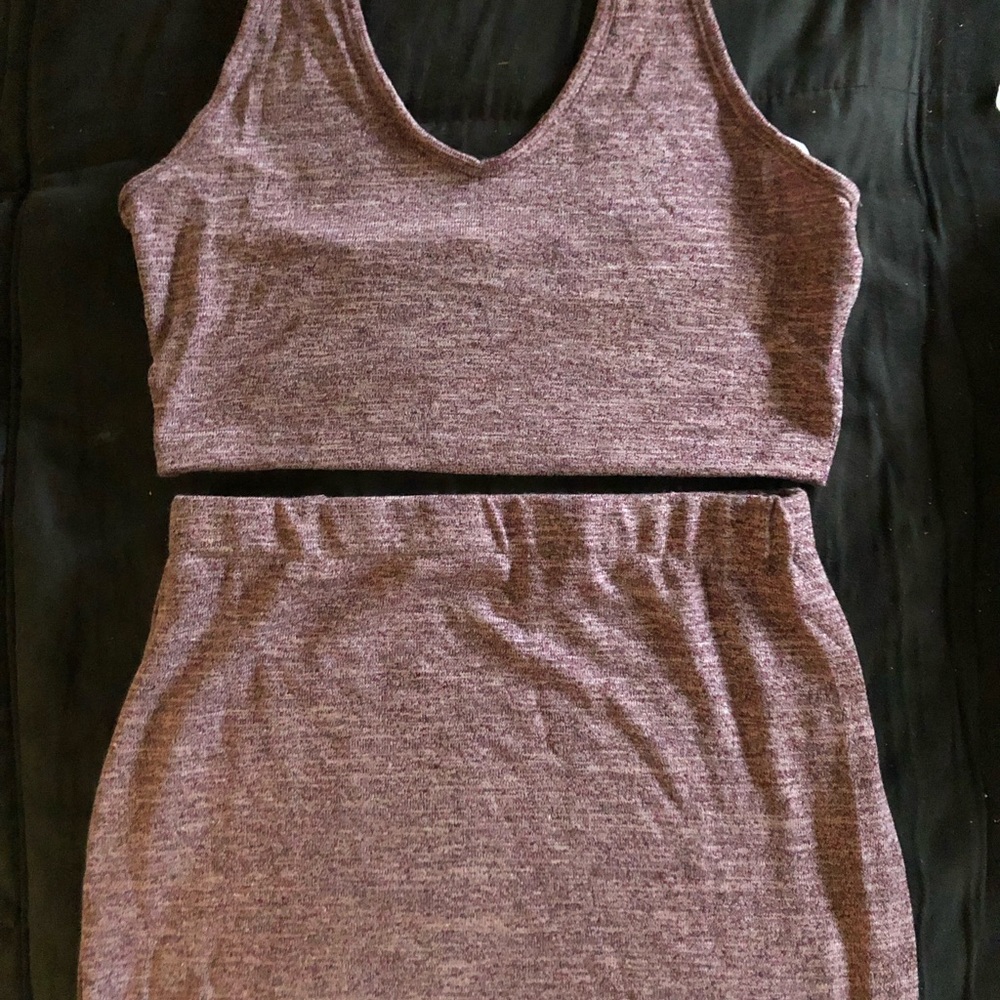 Two Piece Crop Top and skirt set